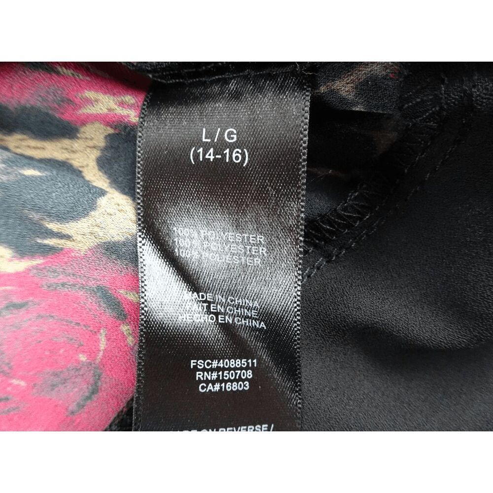 Signature Collection Women Roses Blouse Size L - Picture 6 of 10